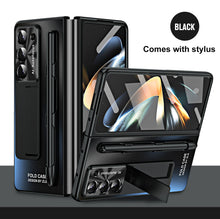 Load image into Gallery viewer, Frosted Electroplating Shockproof Phone Case With Front Screen Protector & Bracket For Galaxy Z Fold6/5/4/3