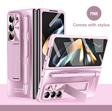 Load image into Gallery viewer, Frosted Electroplating Shockproof Phone Case With Front Screen Protector & Bracket For Galaxy Z Fold6/5/4/3