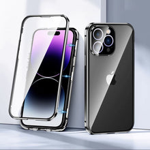 Load image into Gallery viewer, Magnetic Tempered Glass Double-sided Anti-peep Phone Case For iPhone