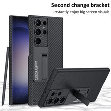 Load image into Gallery viewer, Invisible Bracket Leather Phone Case For Samsung Galaxy S24 S23 S22 Ultra Plus - Mycasety Mycasety