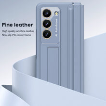 Load image into Gallery viewer, Anti-fall Protective Leather Phone Case With Invisible Bracket and Film For Samsung Galaxy Z Fold5 Fold4 - Mycasety Mycasety