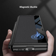Load image into Gallery viewer, Luxurious Leather Cover Shockproof Phone Case With Screen Protector & Pen Slot For Galaxy Z Fold6