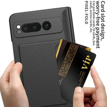 Load image into Gallery viewer, Magnetic Folding All-inclusive Leather Case With Tempered Film For Google Pixel Fold With Damped Folding Bracket & Card Holder - mycasety2023 Mycasety