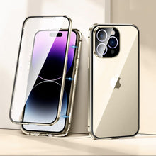 Load image into Gallery viewer, Magnetic Tempered Glass Double-sided Anti-peep Phone Case For iPhone