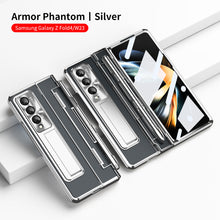 Load image into Gallery viewer, Armor Hinge Folding Magnetic Bracket Shell Case For Samsung Galaxy Z Fold3 Fold4 5G With S-Pen Slot & Stylus - Mycasety Mycasety