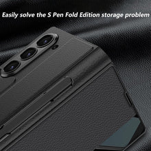 Load image into Gallery viewer, Luxurious Leather Cover Shockproof Phone Case With Screen Protector & Pen Slot For Galaxy Z Fold6