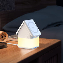 Load image into Gallery viewer, Four-in-one Magnetic Wireless Charger Suitable For iPhone/AirPods/iWatch Creative Gift Small House With Ambient Light
