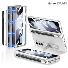 Load image into Gallery viewer, Samsung Galaxy Z Fold5 Case Full Coverage Case with Tempered Glass Protector and Pen Tray Holder - Mycasety Mycasety