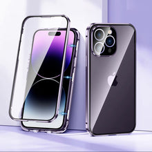 Load image into Gallery viewer, Magnetic Tempered Glass Double-sided Anti-peep Phone Case For iPhone
