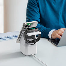 Load image into Gallery viewer, Four-in-one Magnetic Wireless Charger Suitable For iPhone/AirPods/iWatch Creative Gift Small House With Ambient Light