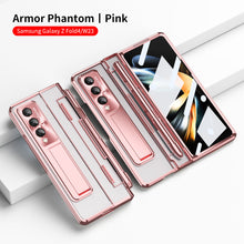 Load image into Gallery viewer, Armor Hinge Folding Magnetic Bracket Shell Case For Samsung Galaxy Z Fold3 Fold4 5G With S-Pen Slot & Stylus - Mycasety Mycasety