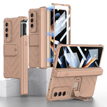 Load image into Gallery viewer, Magnetic Armor All-included Slide Pen Case With Back Screen Glass Hinge Holder Phone Cover For Samsung Galaxy Z Fold3 Fold4 Fold5 - Mycasety Mycasety