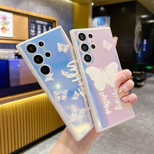 Load image into Gallery viewer, Laser Butterfly Pattern Phone Case For Samsung Galaxy S23 S22 S21 Ultra Plus