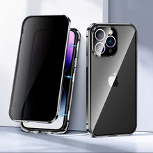 Load image into Gallery viewer, Magnetic Tempered Glass Double-sided Anti-peep Phone Case For iPhone