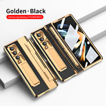 Load image into Gallery viewer, Armor Hinge Folding Magnetic Bracket Shell Case For Samsung Galaxy Z Fold3 Fold4 5G With S-Pen Slot & Stylus - Mycasety Mycasety