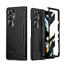 Load image into Gallery viewer, Golden Armor Hinge Magnetic Bracket Protective Phone Case With Front Protection Film For Samsung Galaxy Z Fold5 Fold4 Fold3 - Mycasety Mycasety