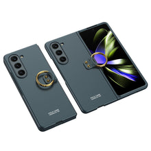 Load image into Gallery viewer, Electroplated Slim Samsung Galaxy Z Fold 5 Case with Front Screen Tempered Glass Protector & Ring - Mycasety Mycasety