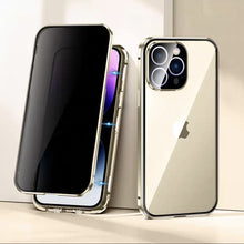 Load image into Gallery viewer, Magnetic Tempered Glass Double-sided Anti-peep Phone Case For iPhone