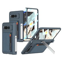 Load image into Gallery viewer, Magnetic Folding All-inclusive Leather Case With Tempered Film For Google Pixel Fold With Damped Folding Bracket & Card Holder - mycasety2023 Mycasety