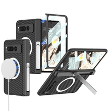 Load image into Gallery viewer, Magnetic Magsafe All-inclusive Invisible Bracket Leather Case For Google Pixel Fold With Back Screen Protector - mycasety2023 Mycasety