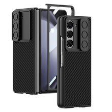 Load image into Gallery viewer, Leather All-inclusive Lens Slide Protector Phone Case With Back Screen Protector For Samsung Galaxy Z Fold 5/4/3 5G - Mycasety Mycasety