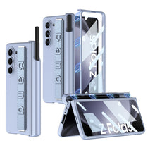 Load image into Gallery viewer, Magnetic Hinge Pen Slot Wristband Holder Phone Case With Back Screen Protector For Samsung Galaxy Z Fold5 Fold4 Fold3 - mycasety2023 Mycasety
