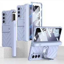 Load image into Gallery viewer, Magnetic Armor All-included Slide Pen Case With Back Screen Glass Hinge Holder Phone Cover For Samsung Galaxy Z Fold3 Fold4 Fold5 - Mycasety Mycasety