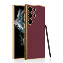 Load image into Gallery viewer, Leather Electroplated Protective Phone Case For Samsung Galaxy S24 S23 Ultra Plus - Mycasety Mycasety