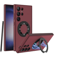 Load image into Gallery viewer, Leather Magnetic Bracket Protective Phone Case For Samsung Galaxy S24 S23 Ultra Plus