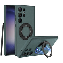 Load image into Gallery viewer, Leather Magnetic Bracket Protective Phone Case For Samsung Galaxy S24 S23 Ultra Plus