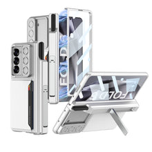 Load image into Gallery viewer, Magnetic Hinge Pen Box Lens Slide Protector Shockproof Phone Case With Screen Protector & Card Holder For Galaxy Z Fold 6