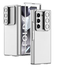 Load image into Gallery viewer, Leather All-inclusive Lens Slide Protector Phone Case With Back Screen Protector For Galaxy Z Fold 6