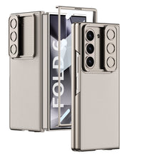 Load image into Gallery viewer, Leather All-inclusive Lens Slide Protector Phone Case With Back Screen Protector For Galaxy Z Fold 6