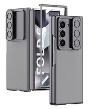 Load image into Gallery viewer, Leather All-inclusive Lens Slide Protector Phone Case With Back Screen Protector For Galaxy Z Fold 6