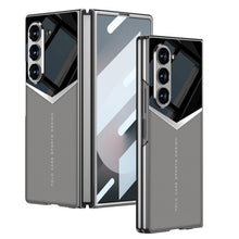 Load image into Gallery viewer, Electroplating Leather Shockproof Phone Case With Screen Protector For Galaxy Z Fold 7/6