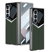 Load image into Gallery viewer, SPORTS DESIGN | Electroplating Leather Shockproof Phone Case With Screen Protector For Galaxy Z Fold6