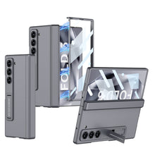 Load image into Gallery viewer, Magnetic Hinge Bracket Shockproof Leather Phone Case With Back Screen Protector For Galaxy Z Fold6