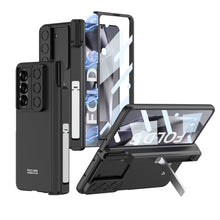 Load image into Gallery viewer, Magnetic Hinge Pen Box Shockproof Phone Case With Screen Protector & Lens Slide Protector For Galaxy Z Fold 6/5/4