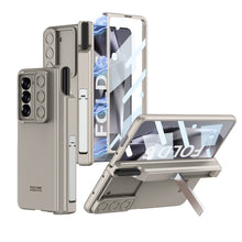 Load image into Gallery viewer, Magnetic Hinge Pen Box Shockproof Phone Case With Screen Protector & Lens Slide Protector For Galaxy Z Fold 6/5/4