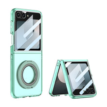 Load image into Gallery viewer, Magnetic Bracket Shockproof Clear Phone Case With Screen Protector For Galaxy Z Flip 6/5