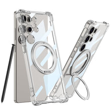 Load image into Gallery viewer, Transparent Shockproof Phone Cover With Magnetic Ring Holder For Galaxy S Series