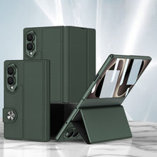 Load image into Gallery viewer, Luxury Leather Galaxy Z Fold8 Wide Ultra Case with Built-In Tempered Glass & Kickstand