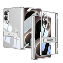 Load image into Gallery viewer, Business-style Bracket Magnetic Hinge Clear Phone Case With Back Screen Film For Galaxy Z Fold8 Ultra Wide
