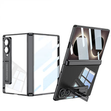 Load image into Gallery viewer, Magnetic Hinge Protective Clear Phone Case with Built-In Tempered Glass & Bracket For Galaxy Z Fold8 Wide Ultra