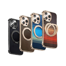 Load image into Gallery viewer, Carbon Fiber Phone Case With Magnetic Bracket For iPhone