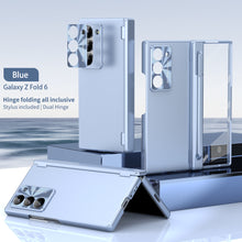 Load image into Gallery viewer, Luxury Magnetic Hinge Pen Holder Full Protection Case For Galaxy Z Fold 3/4/5/6/7 With Tempered Glass Film