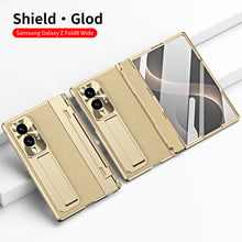 Load image into Gallery viewer, Luxury Leather Magnetic Bracket Shell Electroplated Phone Case With Screen Protector For Galaxy Z Fold8 Wide Ultra
