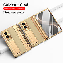 Load image into Gallery viewer, Luxury Leather Magnetic Bracket Shell Electroplated Phone Case With Screen Protector For Galaxy Z Fold8 Wide Ultra