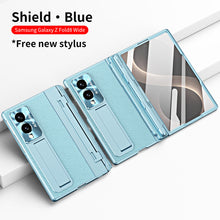 Load image into Gallery viewer, Luxury Leather Magnetic Bracket Shell Electroplated Phone Case With Screen Protector For Galaxy Z Fold8 Wide Ultra