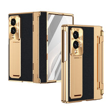 Load image into Gallery viewer, Luxury Leather Magnetic Bracket Shell Electroplated Phone Case With Screen Protector For Galaxy Z Fold8 Wide Ultra